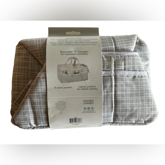 TREND LAB storage gray Caddy for Nursery essentials baby NWT - Picture 6 of 10